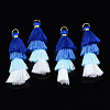 Polycotton(Polyester Cotton) Layered Tassel Big Pendant Decorations FIND-T052-16-08-4