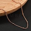 2MM Brass Satellite Chain Necklaces for Women NJEW-D302-49RG-3