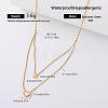 304 Stainless Steel Resin Pendant Double Layer Necklaces for Women OK0426-6-1