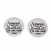 Non-Tarnish 201 Stainless Steel Pendants STAS-T064-38P-24-2