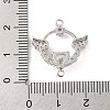 Brass Pave Clear Cubic Zirconia Connector Charms KK-S389-36P-3