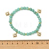 Sun Brass Micro Pave Clear Cubic Zirconia Charm Bracelets BJEW-JB14058-4