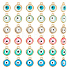 60Pcs 6 Colors Epoxy Resin Enamel Evil Eye Charms RESI-AR0001-37-1