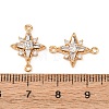 Brass Pave Clear Cubic Zirconia Links KK-T082-09G-3