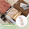 12Pcs Flower Printed Polyester Necklace Anti-Winding Display Cards CDIS-OC0001-14B-5