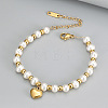 304 Stainless Steel & Imitation Pearl Charm Bracelets FS-WGF99C6-01-2