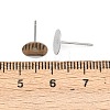 Tarnish Resistant 304 Stainless Steel Flat Round Blank Peg Stud Earring Findings STAS-S028-37-2