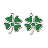 304 Stainless Steel with Green Enamel Pendants SA-CBA061A-04P-1