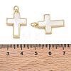 Rack Plating Brass & White Shell Pendants SH-CBA6629-34G-3