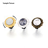 Adjustable Flower Alloy & Iron Bezel Cup Ring Base with Rotatable Tray MAK-T012-07AB-5