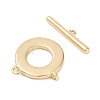 Brass & Shell Toggle Clasps KK-K391-10G-3