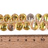 Electroplate Baking Paint Transparent Glass Beads Strands GL-N005-02A-C14-4