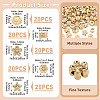 100Pcs 5 Styles Tibetan Style Alloy Beads FIND-TA0010-99MG-4