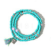 Glass Seed Beads Wrap Bracelets for Women PW-WGF01E4-09-1