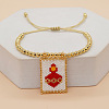 Handmade Glass Seed Bead Charm Bracelets PX3298-8-1