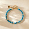 Handmade Dyed Natural Imperial Jasper Rondelle Beaded Bracelets with 304 Stainless Steel End Chains XL9343-2-1