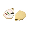 304 Stainless Steel Enamel Pendants STAS-G360-04G-08-2