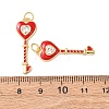Brass Micro Pave Cubic Zirconia Pendants KK-C143-29G-3