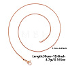 1.2MM Unisex 304 Stainless Steel Snake Chains Necklaces YO4082-8-1