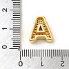 Brass Micro Pave Clear Cubic Zirconia Charms ZIRC-C009-01G-A-3