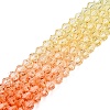 Gradient Color Baking Paint Glass Bead Strands X1-DGLA-A039-T6mm-A014-4