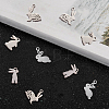 24Pcs 4 Style 201 Stainless Steel Bunny Charms STAS-SC0003-43-3