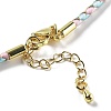 Polyester Cord Braided Bracelet Makings MAK-L043-03G-09-3