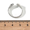 304 Stainless Steel Cuff Open Rings for Women RJEW-L341-05B-P-5