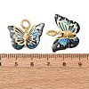 Brass Micro Pave Cubic Zirconia with Acrylic Pendants AC-CJC23E2-01G-02-RS-3