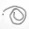 Electroplate Non-magnetic Synthetic Hematite Beads Strands G-F300-23C-F01-2