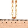 5MM Brass Pave Cubic Zirconia Oval Link Chain Necklaces NJEW-D324-01G-04-2