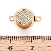 6Pcs Brass Clear Cubic Zirconia Box Clasps KK-T073-45G-4