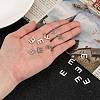 Tarnish Resistant 304 Stainless Steel Letter Charms LS-X-STAS-O072-E-4