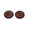 4-Hole Flower Wood Buttons BUTT-Q046-13B-2