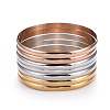Fashion 201 Stainless Steel Bangle Sets X-BJEW-L664-024D-M-1-7