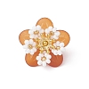 Glass Seed Beaded Flower Pendants PALLOY-MZ01128-02-1