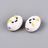 Handmade Porcelain Ceramic Beads PORC-Q005-07G-2