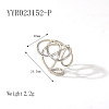 Vintage Stainless Steel Open Cuff Rings Simple Luxury Fashion Accessory DJ6365-2-1