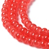 Baking Paint Imitation Jade Glass Round Bead Strands X-DGLA-Q021-4mm-32-4