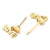 Rack Plating Brass Word Love Dangle Stud Earrings KK-C026-18G-2