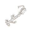 Brass Micro Pave Clear Cubic Zirconia Pendants KK-Z151-12P-02-2