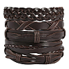 1Bag Mixed Styles Adjustable PU Leather Cord Braided Bracelets for Unisex BJEW-CL0001-47B-1