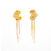 Zinc Alloy Tassel Stud Earrings FS-WG96B09-01-3