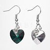 Heart Glass Dangle Earrings X-EJEW-JE01737-3