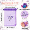 20Pcs Polyester Mesh Sachet Packing Drawstring Bgas ABAG-TA0002-20C-3