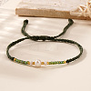 Bohemian Style Imitation Pearl & Glass Seed Bead Braided Bracelets XS0693-6-1