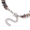 Natural Ice Obsidian Chip Beaded Necklace NJEW-JN04615-01-5