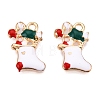 Christmas Theme Alloy Enamel Pendants ENAM-T020-10X-2