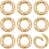 10Pcs Brass Spring Gate Rings KK-BBC0022-07A-1