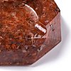 Resin with Natural Carnelian Chip Stones Ashtray DJEW-F015-07B-2